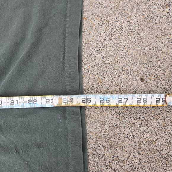 Vtg 90s MIXED BLUES Plain Earthtone Tee Shirt Green M Single Stitch USA Made - Picture 6 of 6